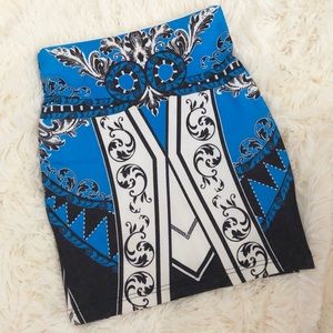 Blue print skirt - Nasty Gal
